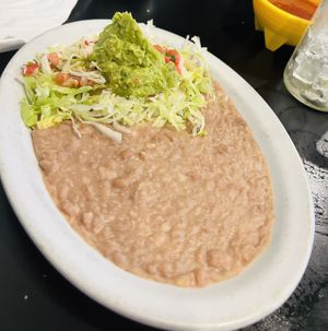 Vegan-friendly refried beans   at Papa Bino's in Buffalo