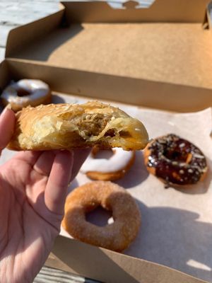 Sausage rolls! at Roots & Leaves in Buxton