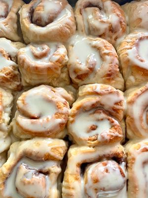 Cinnamon Rolls  at Roots & Leaves in Buxton