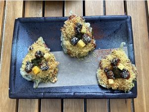 Sesame leaves appetizer  at Ettan in Palo Alto