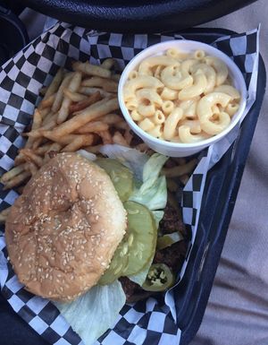 Mushroom burger for the win  at Doomie's Home Cookin' in Hollywood