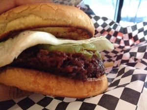 BBQ Pulled 'Pork' sandwich at Doomie's Home Cookin' in Hollywood