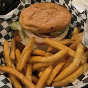 Guess the burger because i forgot at Doomie's Home Cookin' in Hollywood