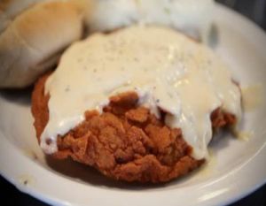 Vegan country fried steak at Doomie's Home Cookin' in Hollywood