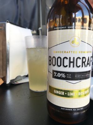 Alcoholic kombucha - so you can pretend your ok.  at Doomie's Home Cookin' in Hollywood