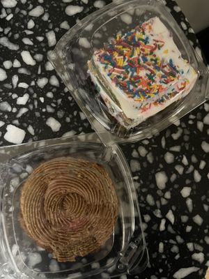 churro cookie and raspberry cake   at Doomie's Home Cookin' in Hollywood