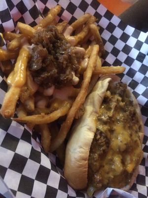 Animal style fries and philly cheese steak #veganeverything at Doomie's Home Cookin' in Hollywood