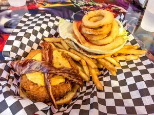 Western Chicken Burger at Doomie's Home Cookin' in Hollywood