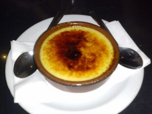 crème brulee  at Doomie's Home Cookin' in Hollywood