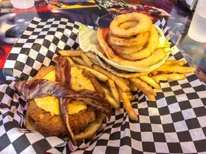 Western Chicken Burger at Doomie's Home Cookin' in Hollywood