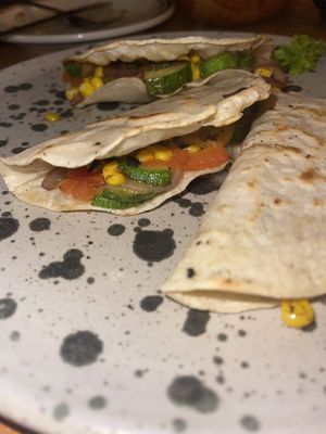 Zucchini tacos  at La Cabaña Del Encino in Rosarito