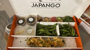 Bitch box with vegan volcano roll  at Japango in Orlando