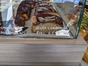 Vegan cinnamon rolls at Trellis Coffee Shop in Ellon