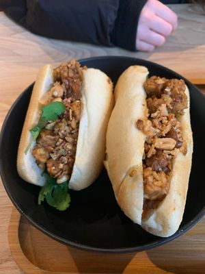 Braissed tempeh banh mi (7,9€) at  Banh Mi Express in Brussels