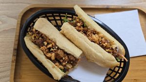 Banh with tempeh at  Banh Mi Express in Brussels