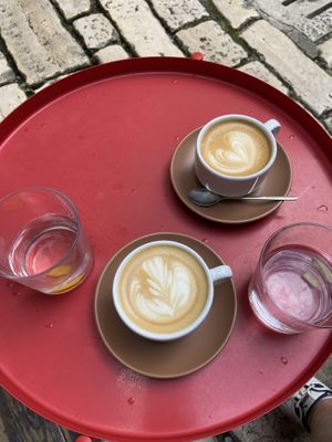 Cappuccino & Flat White   at Augusto Specialty Coffee Shop in Rovinj