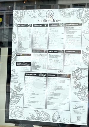 Menu   at Coffee Brew in Krefeld