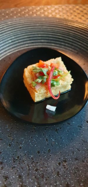 Complimentary tofu at Golden Monkey Thai in Limassol