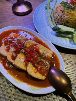 Panang curry with tofu  at Golden Monkey Thai in Limassol