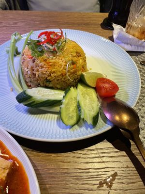 Pineapple fried rice  at Golden Monkey Thai in Limassol