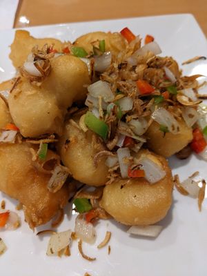 Fried shrimp at SuTao Cafe in Malvern