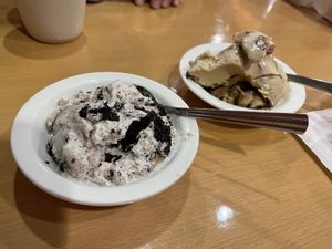 Cookies & Cream and Coffee Royal ice cream. Made with coconut and soy milkk  at SuTao Cafe in Malvern