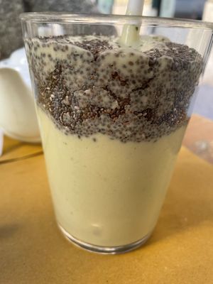 “Re-bio sprint” - Soy milk, banana, chia -  no taste at re BiO in Rome