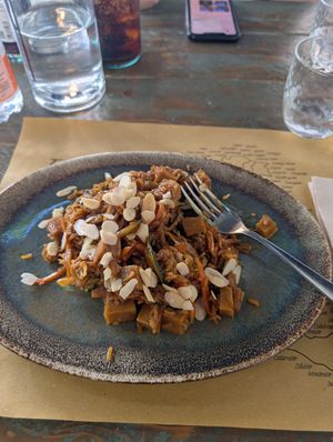 Seitan wok at re BiO in Rome