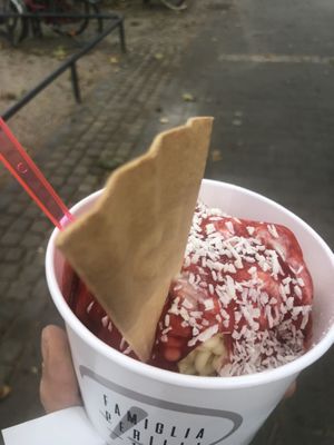 Spaghetti Ice  at Eiscafe Cortina in Cologne