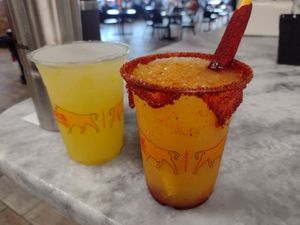 Pineapple Water and Agua Loca at Birria El Gordo in Marietta