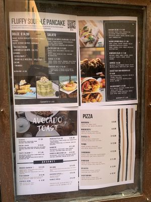 Menu July 2022  at Brunch Cafe in Venice