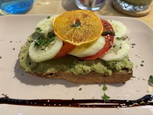 Avocado toast  at Brunch Cafe in Venice