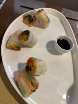 Veggie spring rolls  at Brunch Cafe in Venice