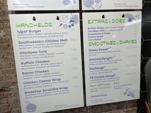 Menu (2/2) at NuLeaf in New York City