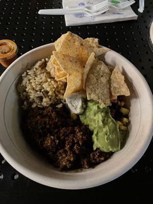 Chorizo fiesta bowl  at NuLeaf in New York City