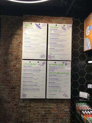 Wall menu. at NuLeaf in New York City