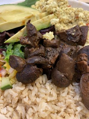 Scrambled Tofu with Mushrooms Bowl  at NuLeaf in New York City