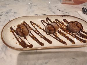 GF chocolate, Hazelnut mochi at Heavenly Desserts in Leeds