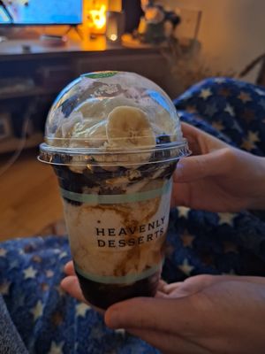 Vegan Sundae (Brownie, Caramel and Banana) at Heavenly Desserts in Leeds