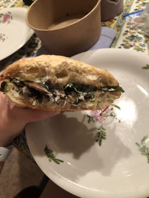 Mushroom "Gyro" - the pita bread isn't vegan, so specify to them that you are vegan.   at Zoe in Ermoupoli