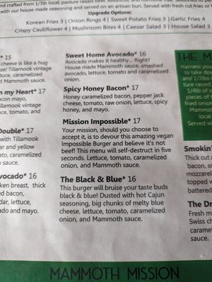  at Mammoth Burger Company in Stanwood