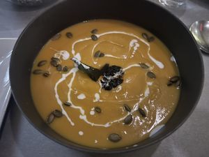 Spicy Thai Butternut Squash Soupp  at Stones Throw in York