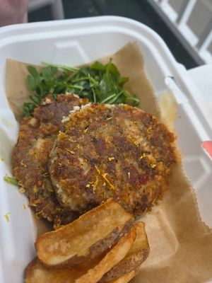 Vegan "Crabby" cakes!  at Stones Throw in York