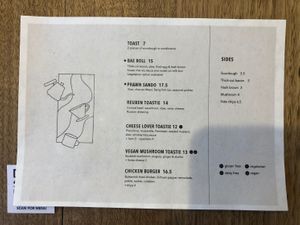 Vegan mushroom toastie  at Haven Specialty Coffee in Rosebery