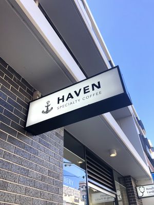 Sign  at Haven Specialty Coffee in Rosebery