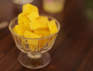 Mango coconut ice (vegan) at Sampoorna Vegetarian Surprise in Mount Waverley