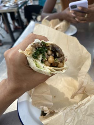 Vegan breakfast burrito  at Smitten in Bakersfield