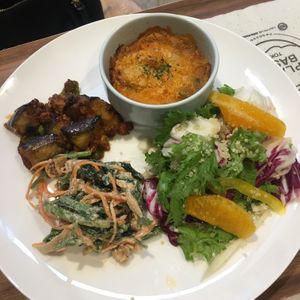 Deli plate at Plant Based Tokyo in Tokyo