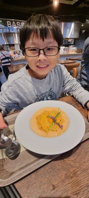 Sea urchin cream pasta at Plant Based Tokyo in Tokyo