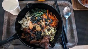 Vegan bibimbap at Plant Based Tokyo in Tokyo